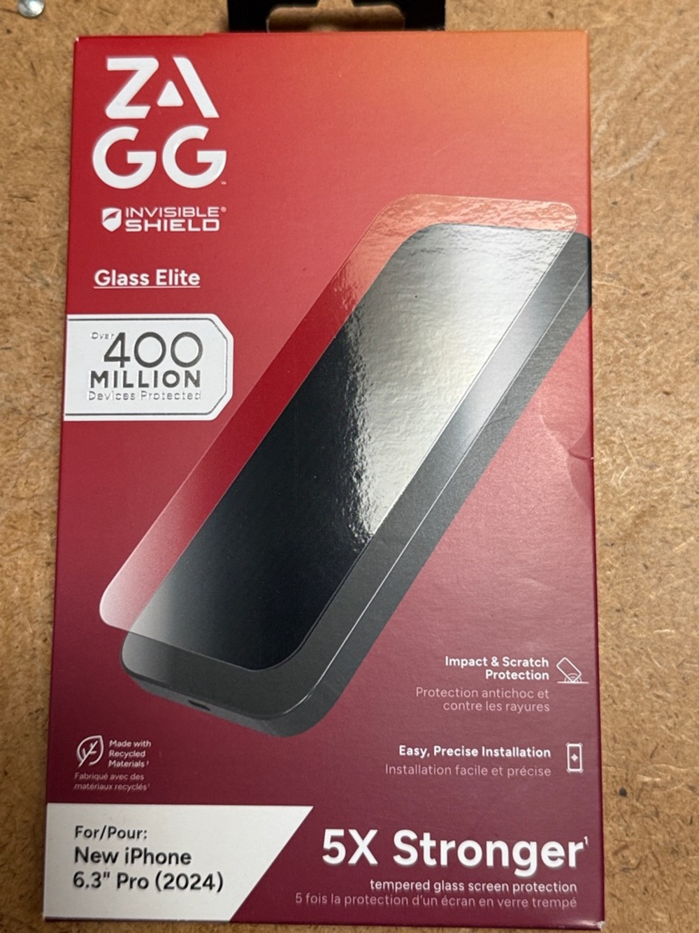 ZAGG InvisibleShield Glass Elite Tempered Glass Screen Protector NEW UNUSED
